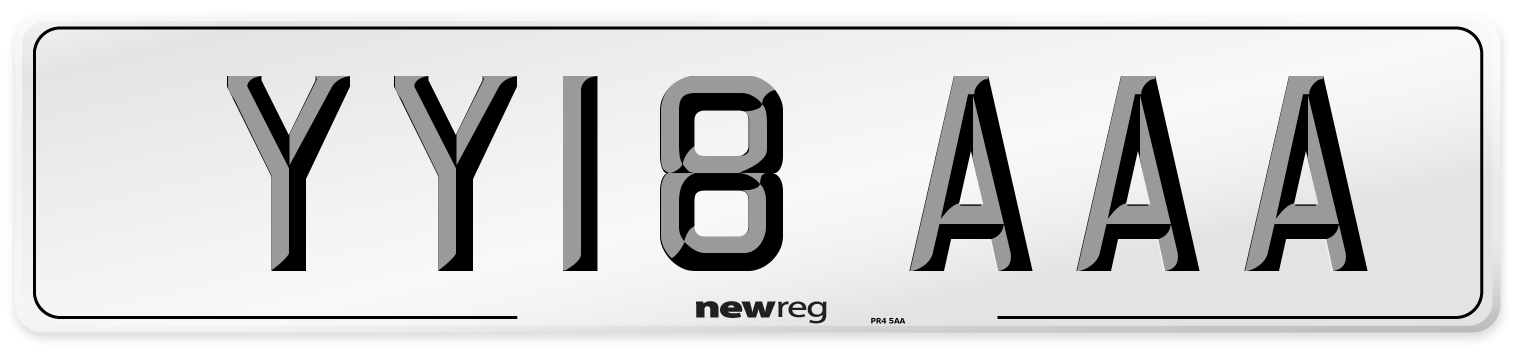 YY18 AAA Number Plate from New Reg